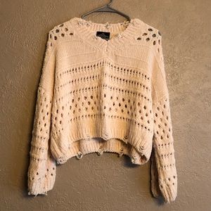 • Angie Chenille Cropped Sweater •